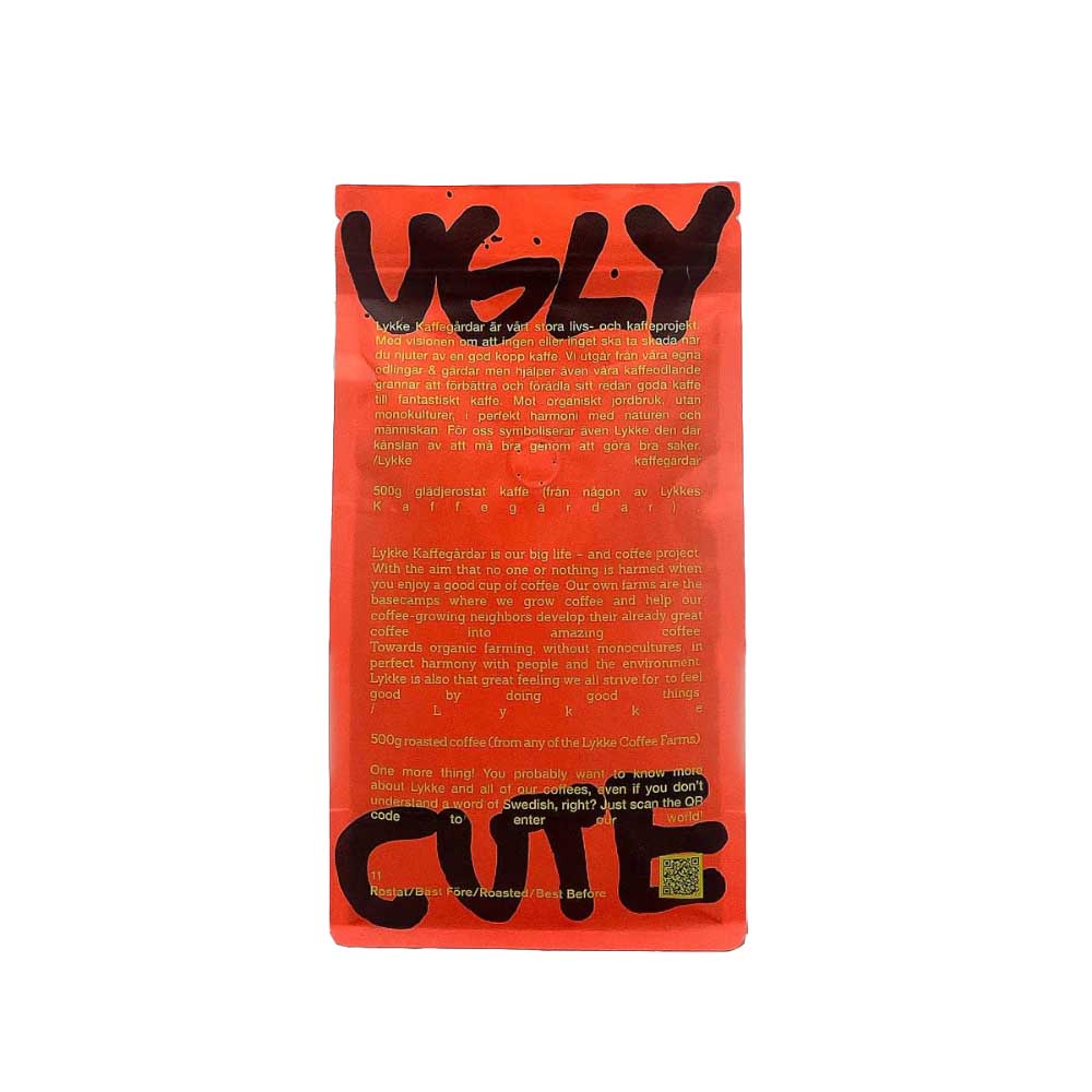 Lykke kaffegårdar - Ugly Cute - Mörkrostade hela kaffebönor - 500g - 5