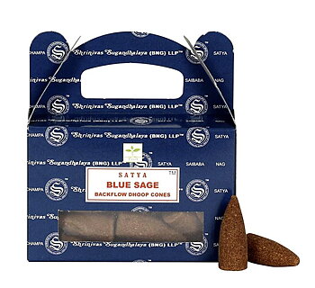 Rökelse Satya Backflow  - Blue Sage