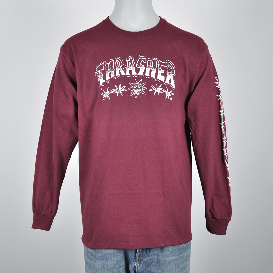 Thrasher - Barbed Wire Long Sleeve Maroon