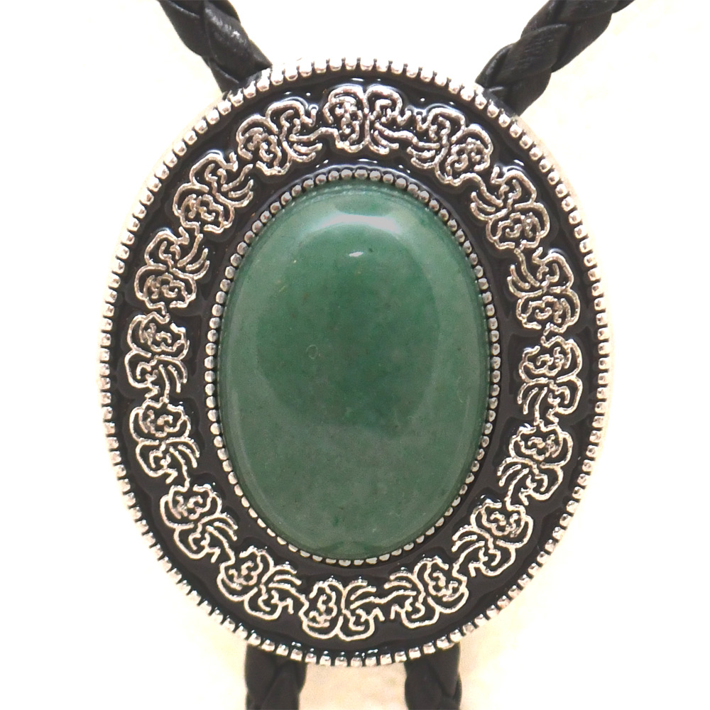 Bolotie OVAL  GREEN MEDALLION