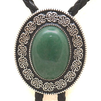 Bolotie OVAL  GREEN MEDALLION