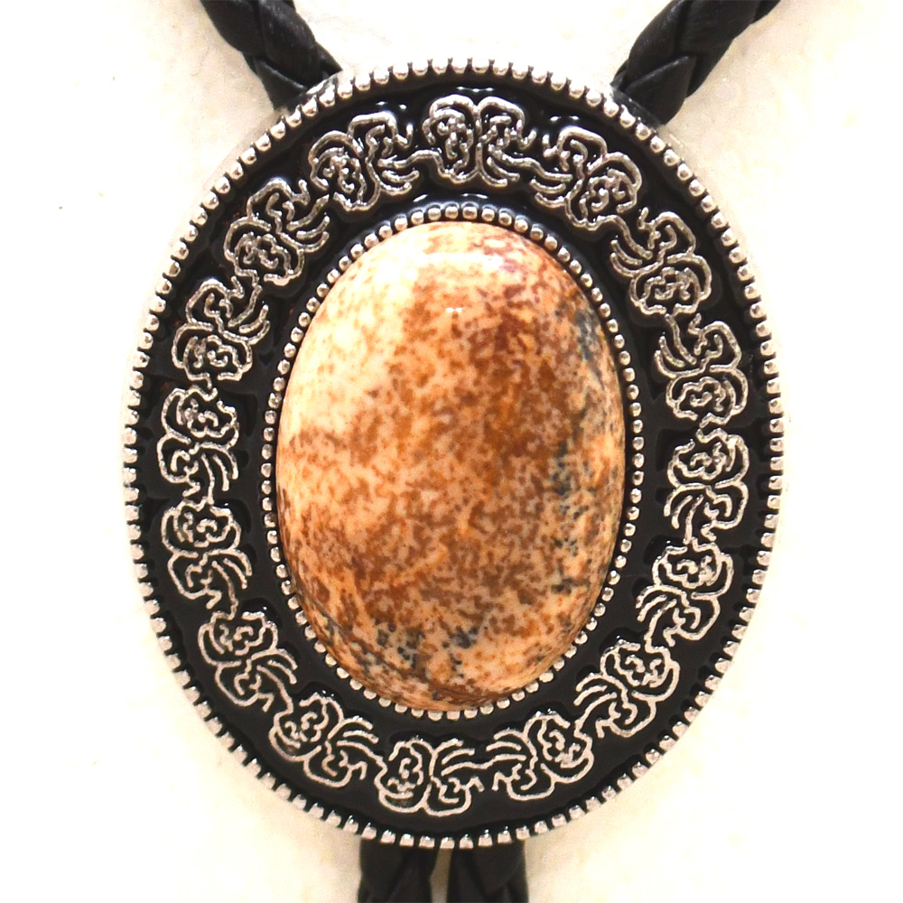 Bolotie OVAL LIGHT BROWN MEDALLION