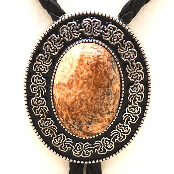 Bolotie OVAL LIGHT BROWN MEDALLION