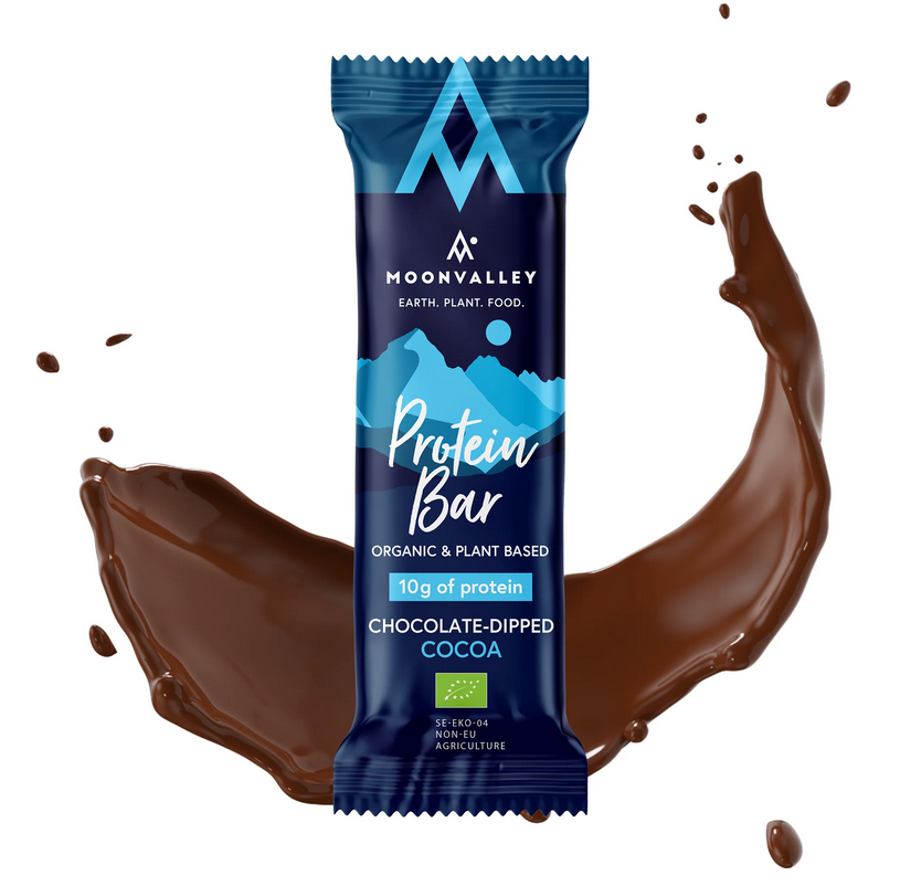 Organic Protein Bar Chocolate-Dipped Cocoa Moonvalley