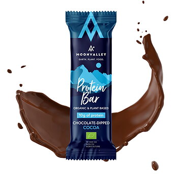 Organic Protein Bar Chocolate-Dipped Cocoa Moonvalley
