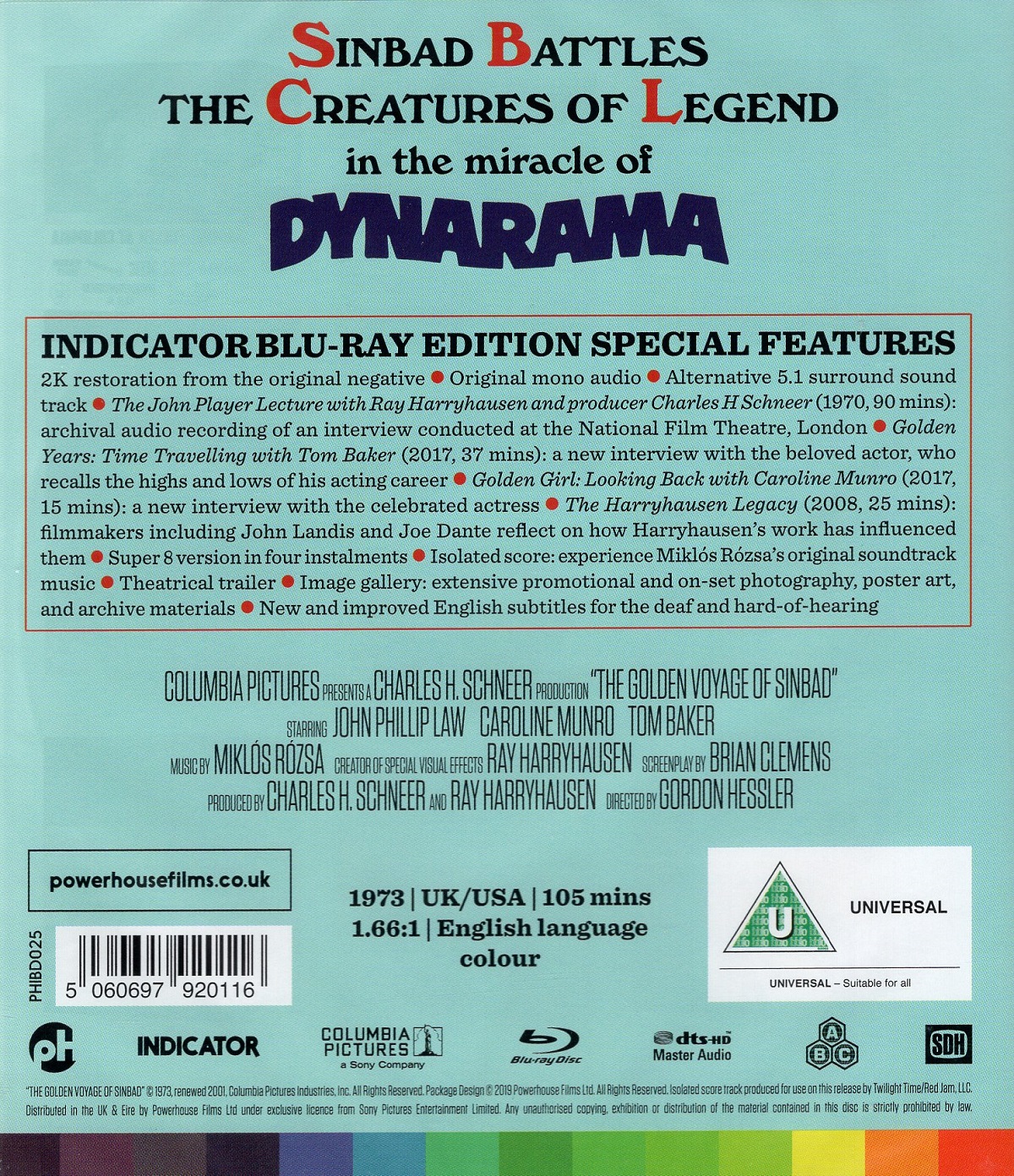 Golden Voyage of Sinbad (ej svensk text) (Blu-ray) - 2