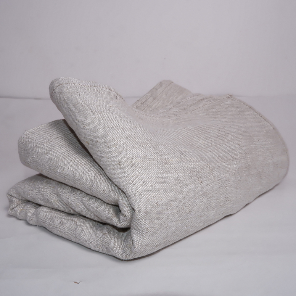 Oatmeal linen bed sheet LithuanianLinen