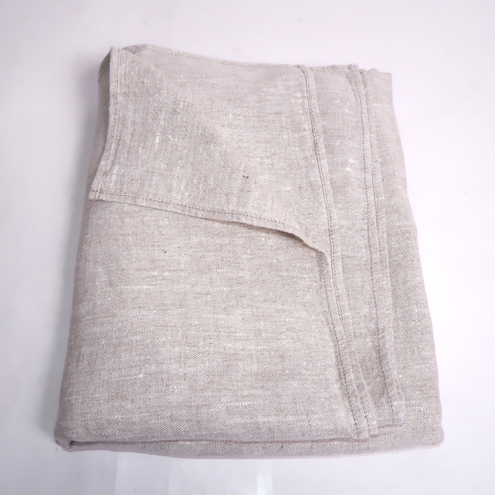 Oatmeal linen bed sheet LithuanianLinen