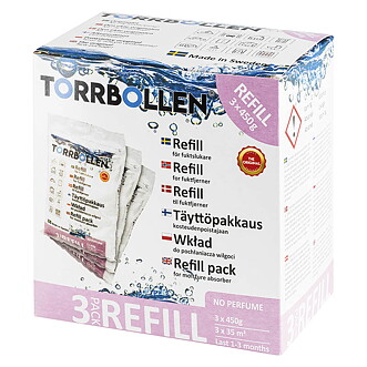 Torrbollen Refill 3x450g 1/4 pall