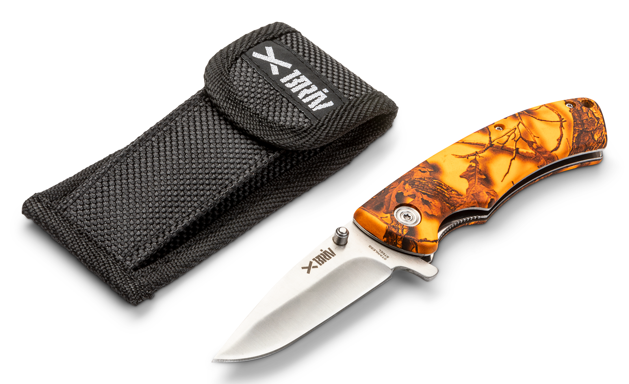 Jaktfällkniv Orange Camo 4,5 420SS