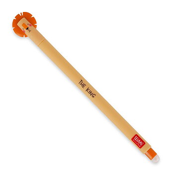 Erasable : The King Lejon - gelpenna med orange suddbart bläck