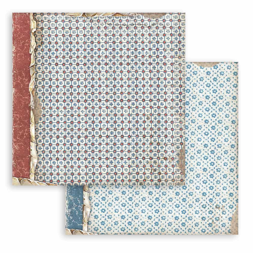Stamperia - Maxi Background selection - Vintage Library - 10 olika dubbelsidiga ark 12x12" - 6