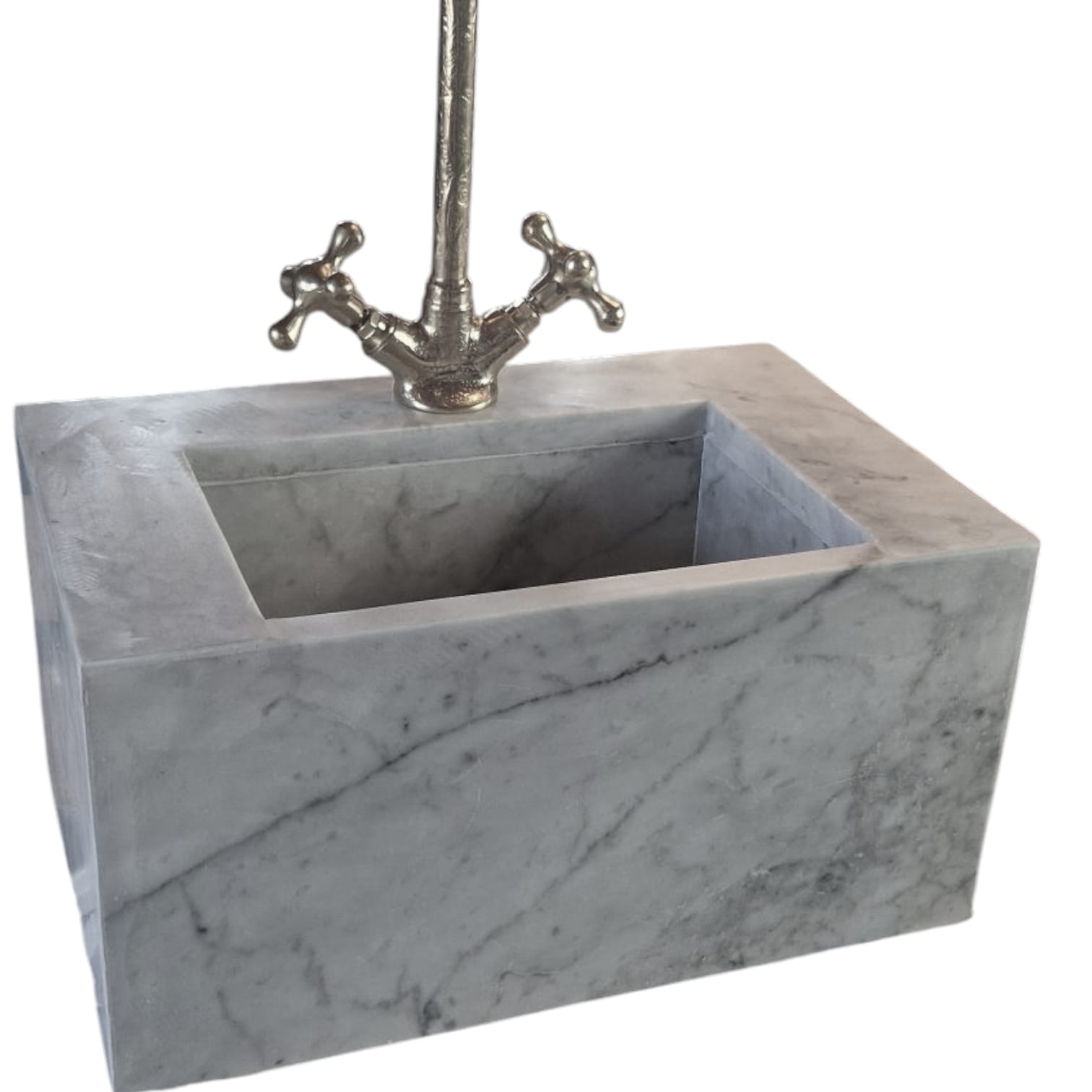 Marmor Waschbecken carrara weiß Kopenhagen Modell. - 4