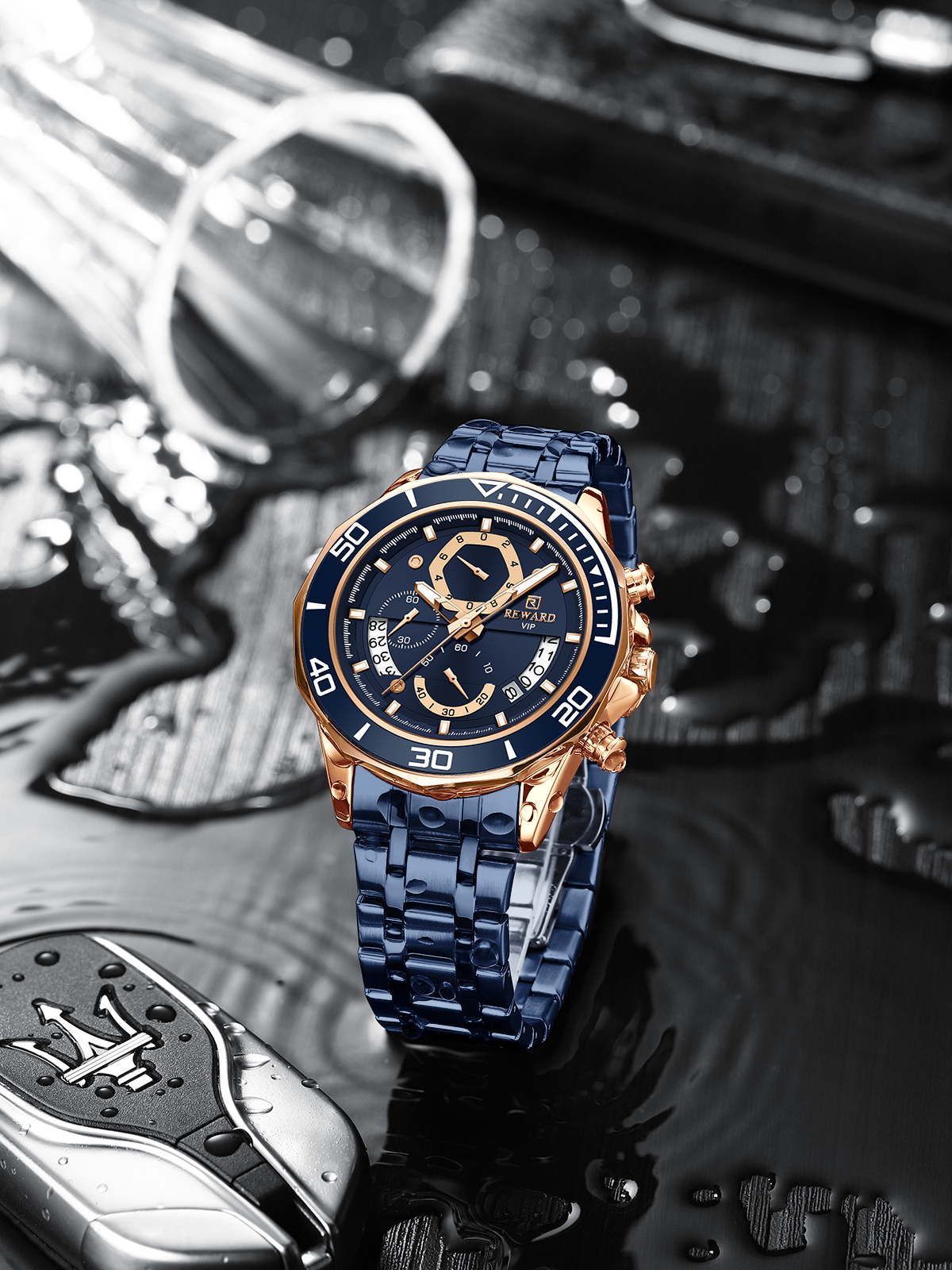 Reward Obsidian Rose Gold Blue - 7