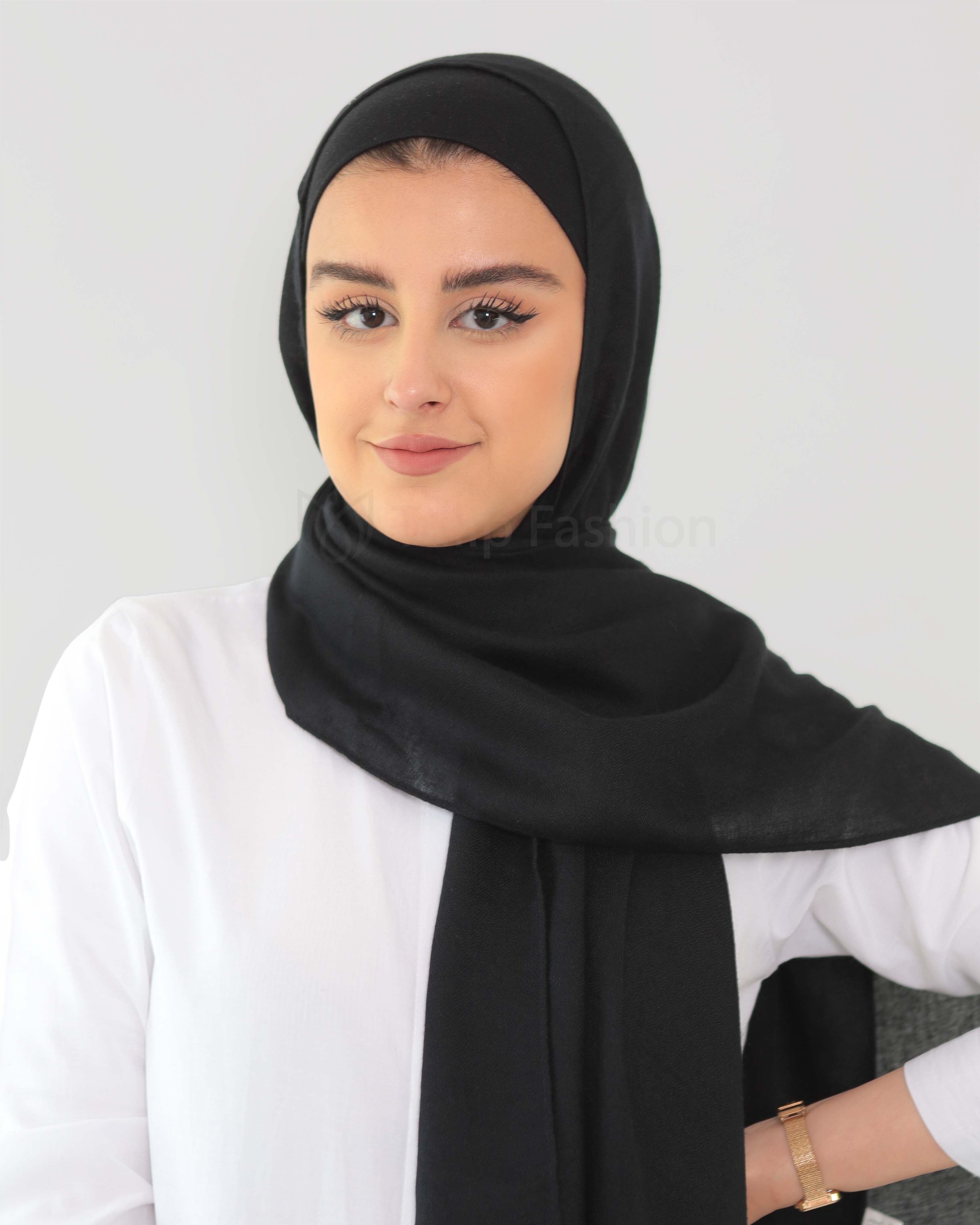 Hijab - Woven - Black - 2