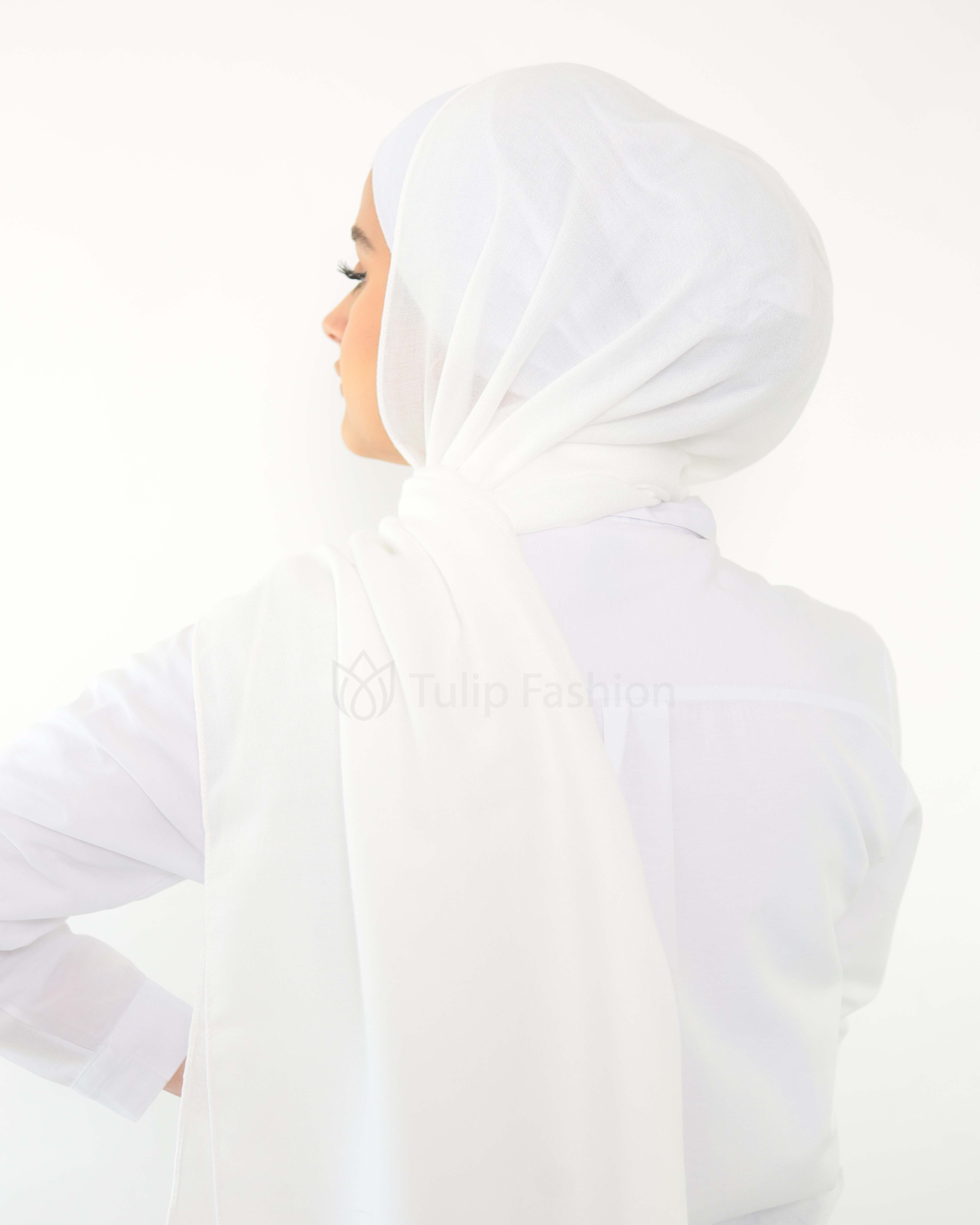 Hijab - Woven - Off-White - 3