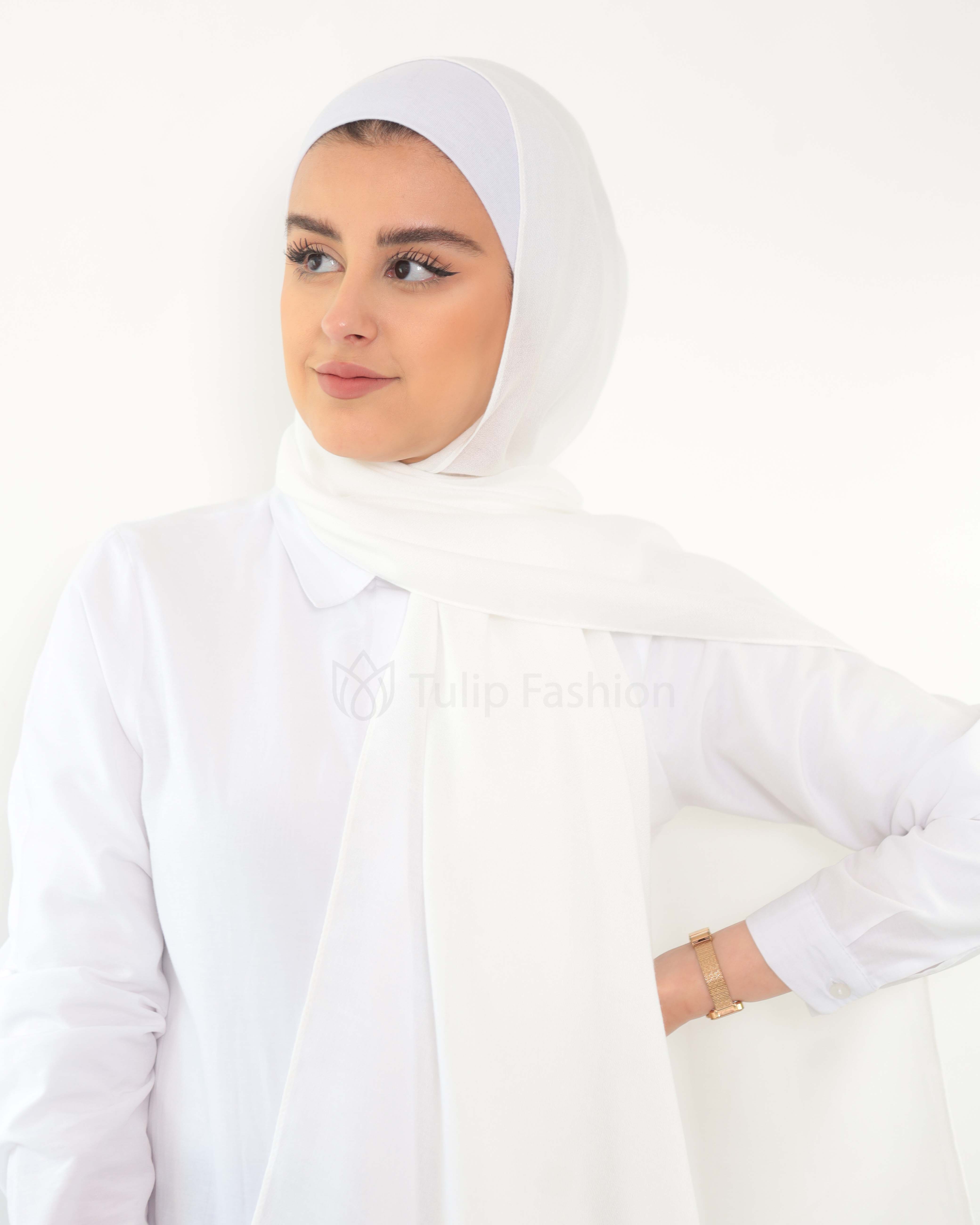 Hijab - Woven - Off-White - 2