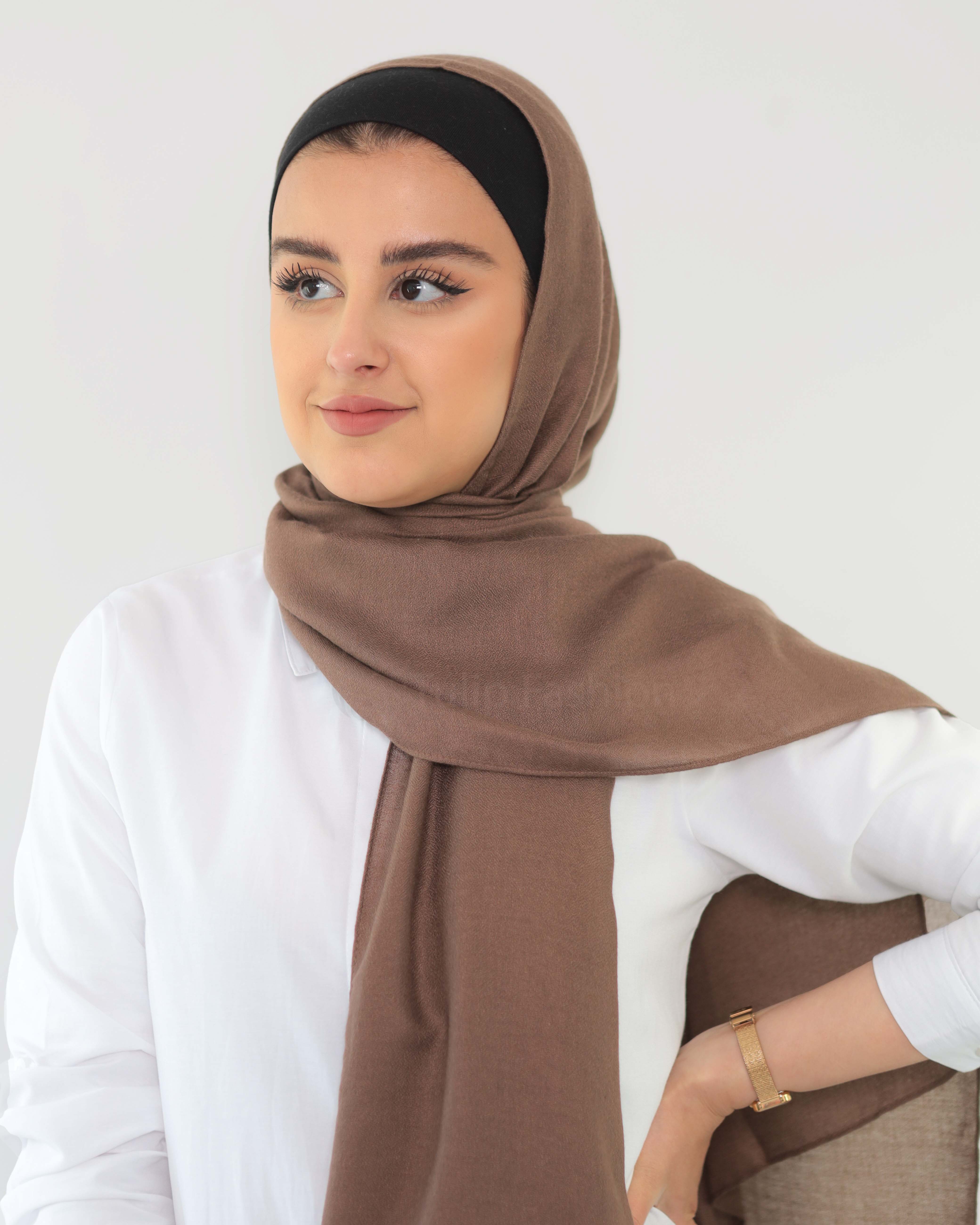 Hijab - Woven - Brown - 2