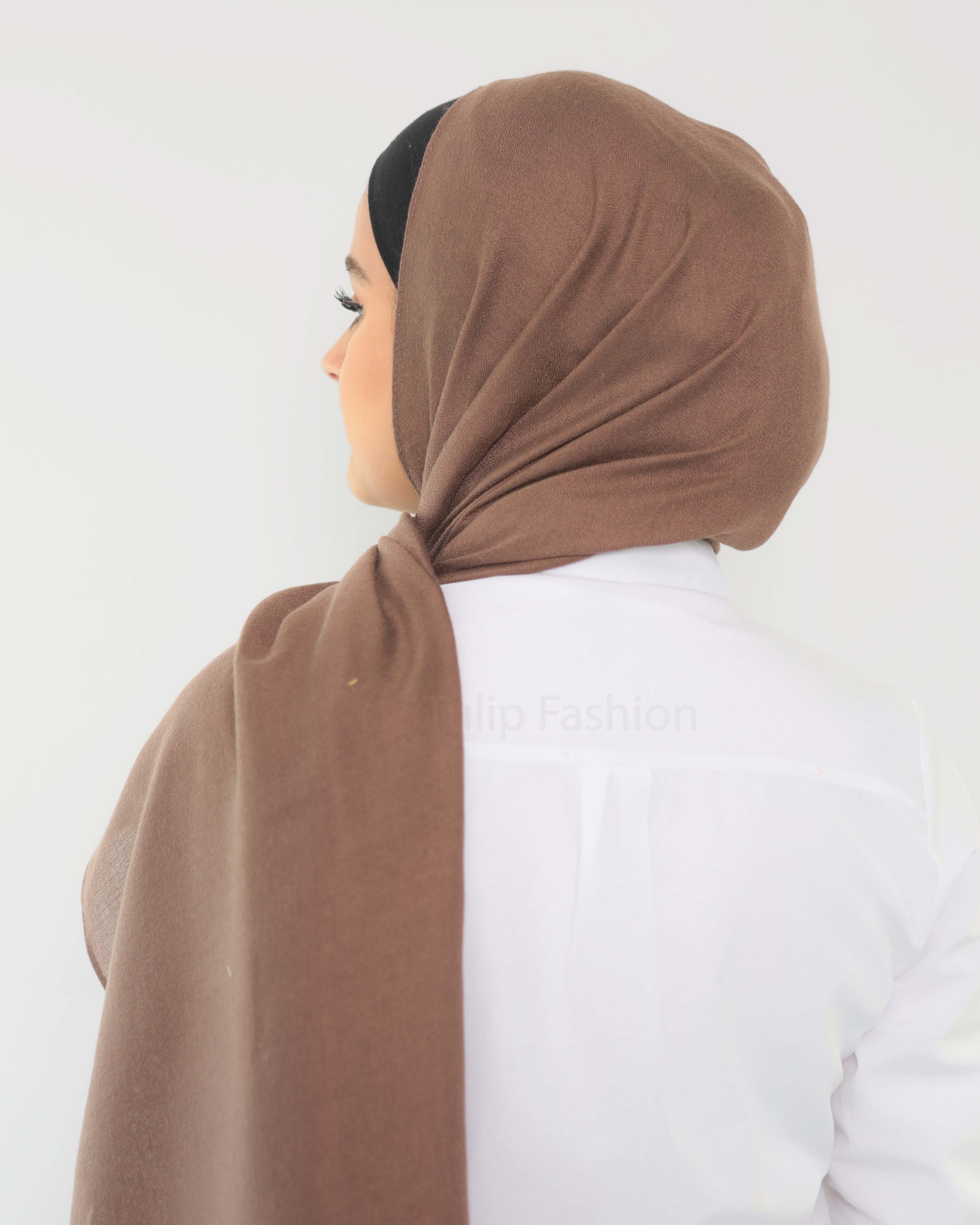 Hijab - Woven - Brown - 3