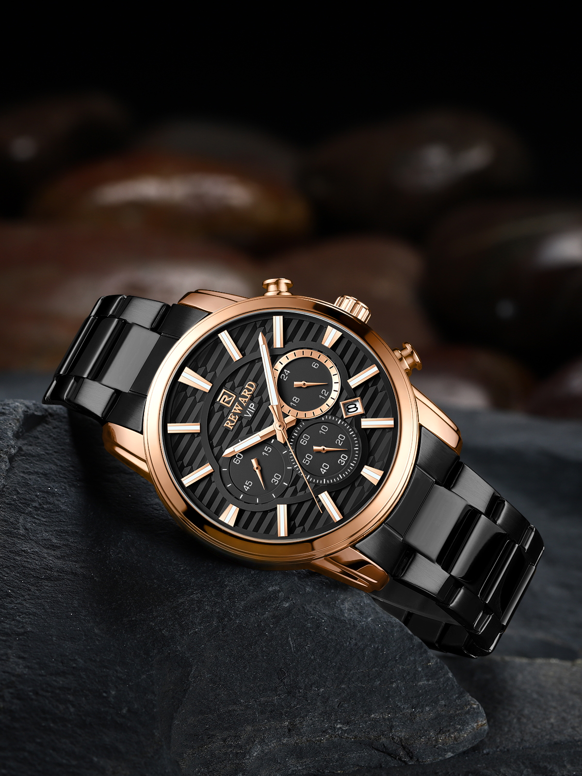 Edifice black and rose gold hotsell