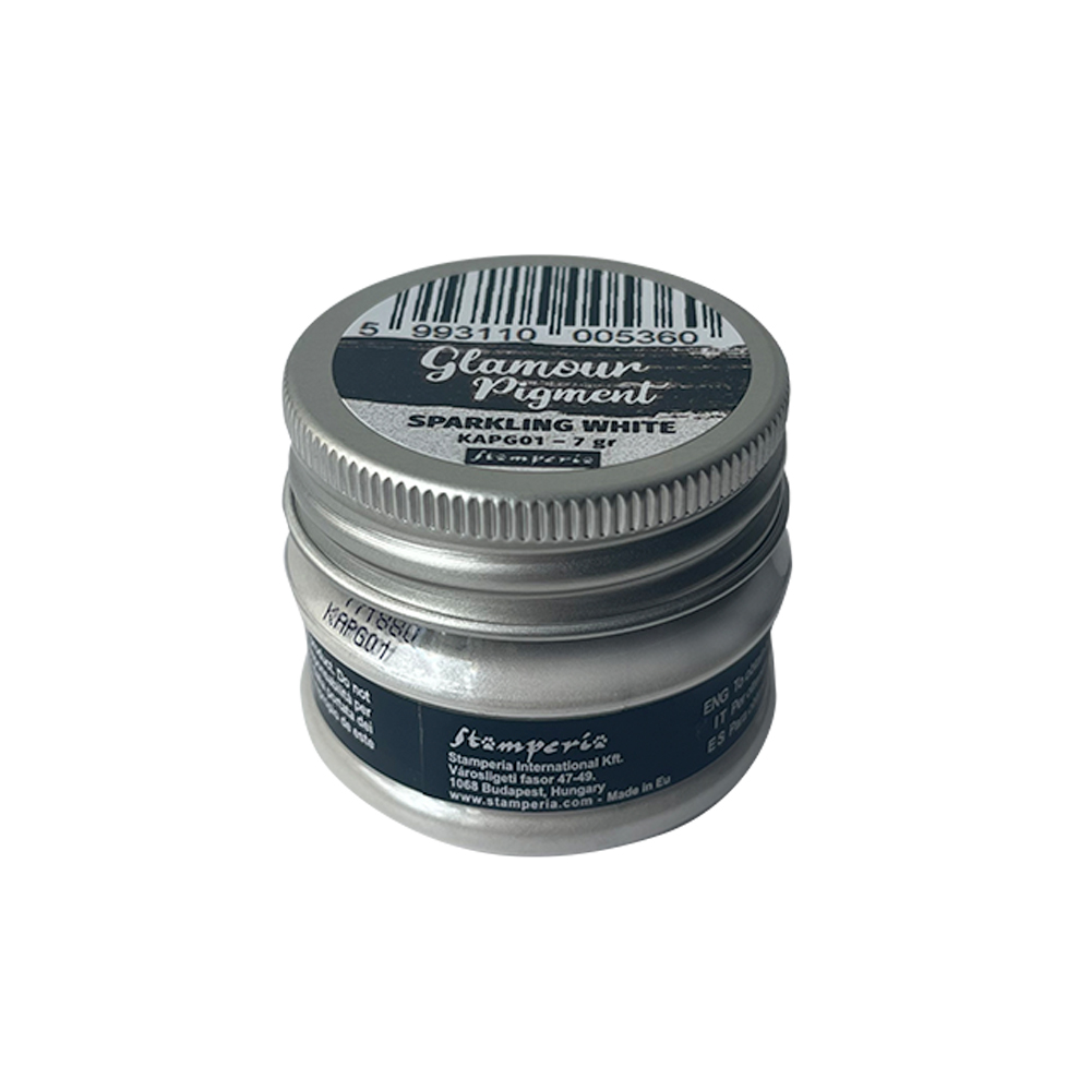 Stamperia - Glamour Powder Pigment gr 7 - Sparkling white