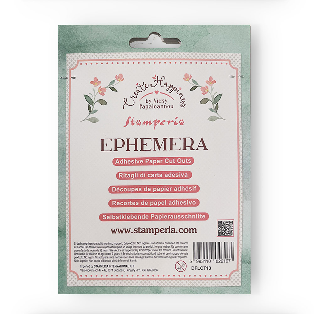 Stamperia - Ephemera - Create Happiness Welcome Home bicycle and flowers - 3