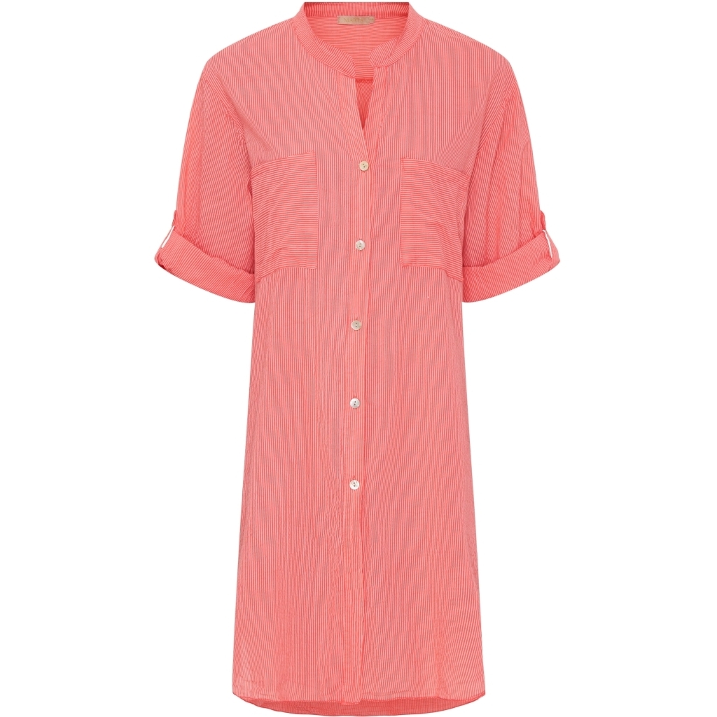 Linn Stripe shirt | coral