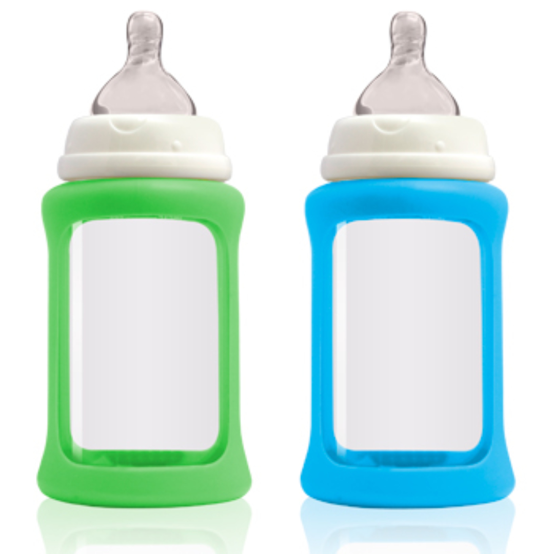 2 kpl lasituttipulloa wideneck omena 240 ml - Cherub baby