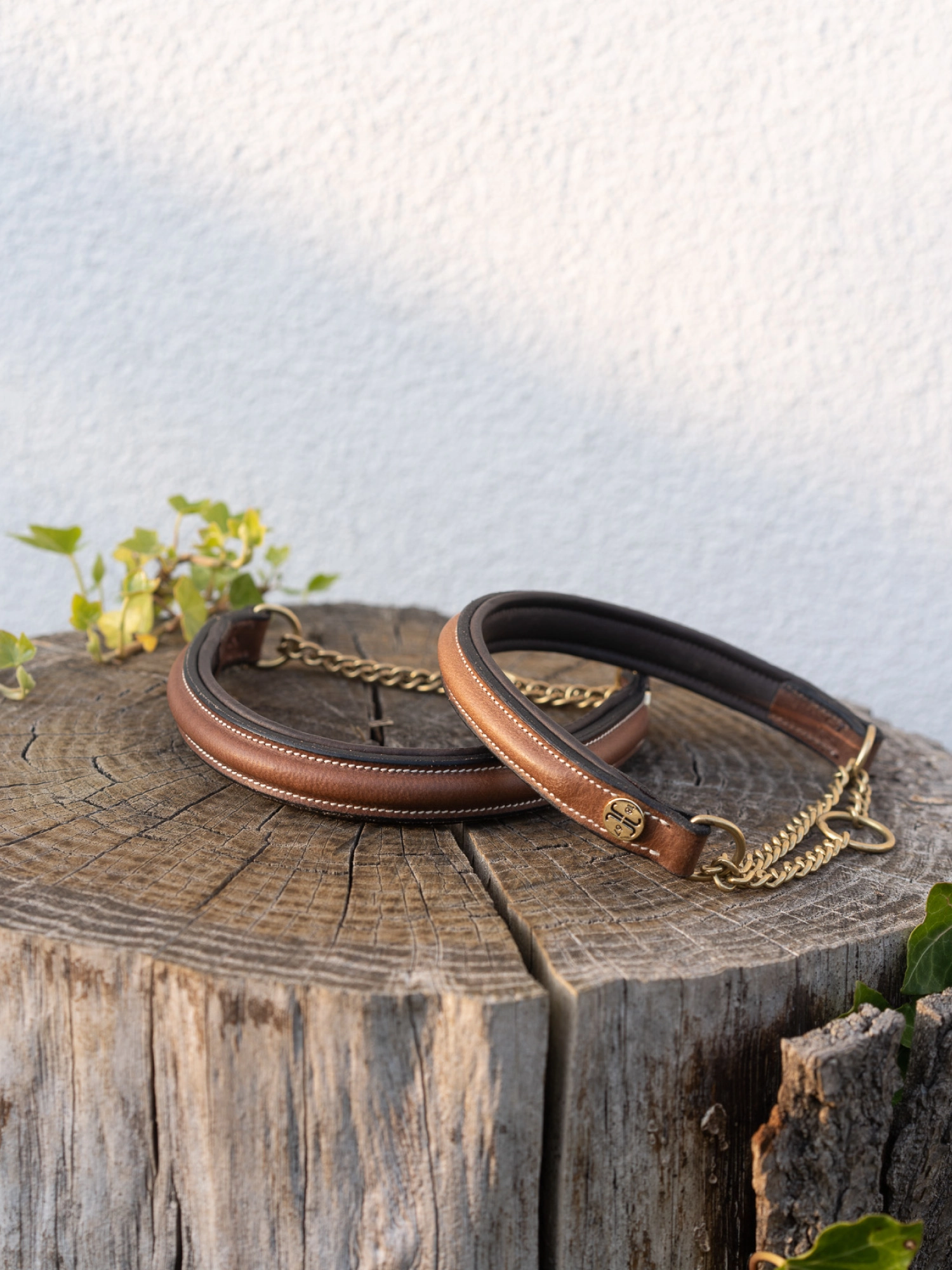 Jacson Asti hundhalsband Halvstryp Brun 45cm  - 4