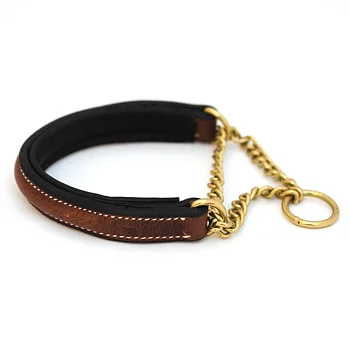 Jacson Asti hundhalsband Halvstryp Brun 45cm 