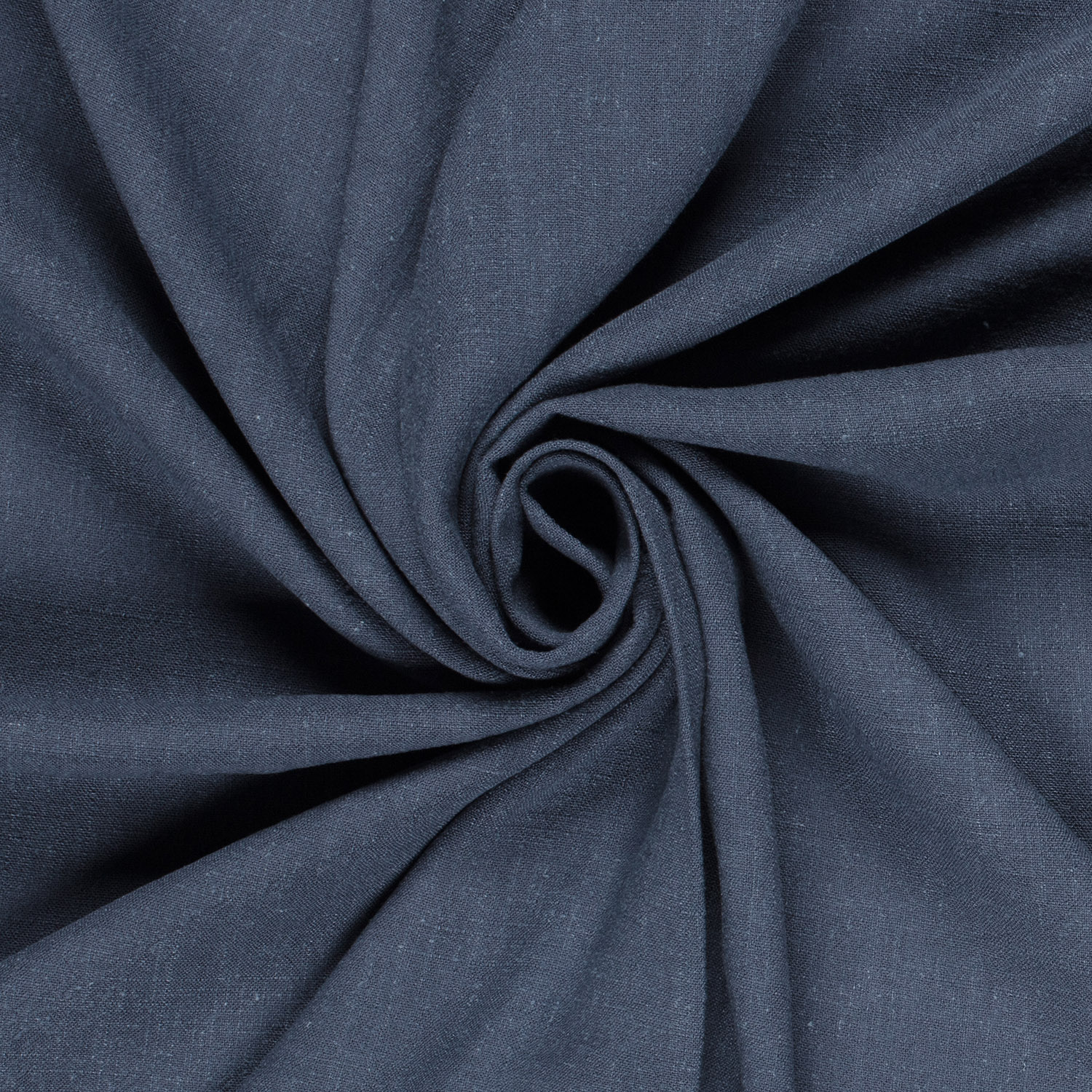 VISCOSE/LINNEN SLUB - JEANS BLUE