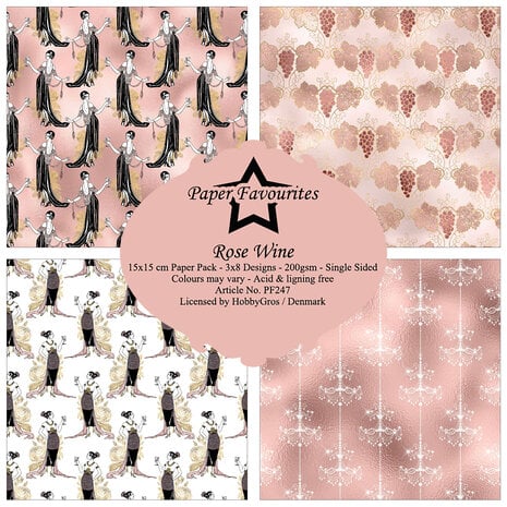 Paper Favourites Rose Wine 6x6 Inch Paper Pack  - 2