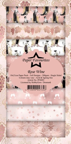 Paper Favourites Rose Wine slimline Paper Pack 