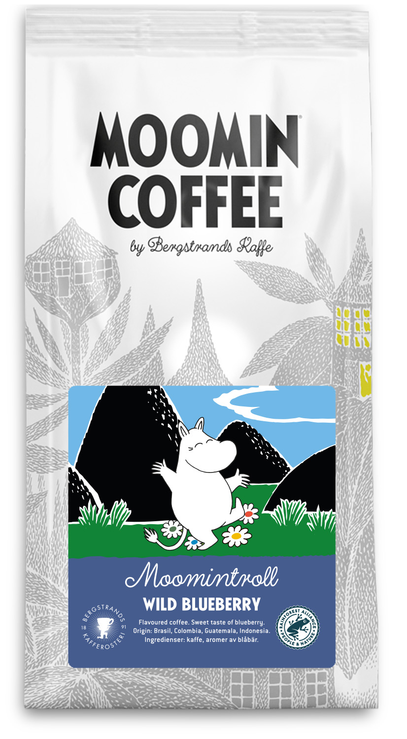 Muminkaffe Mumintrollet - Blåbär 250 gram BRYGGMALET - Bergstrands Kaffe