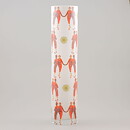 Olle Brozén (Twin Models 2006) White Cylinder Vase with Women Decor 41 cm