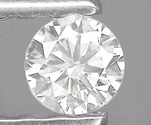 Diamante blanco VS1 H redondo natural auténtico de 0,09 ct de 2,9 mm