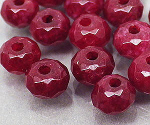 20 piezas de piedras preciosas de rubí natural perforadas redondas finas genuinas en total 8.21 ct