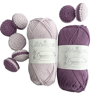 Mönster med garn till Macarons Lila