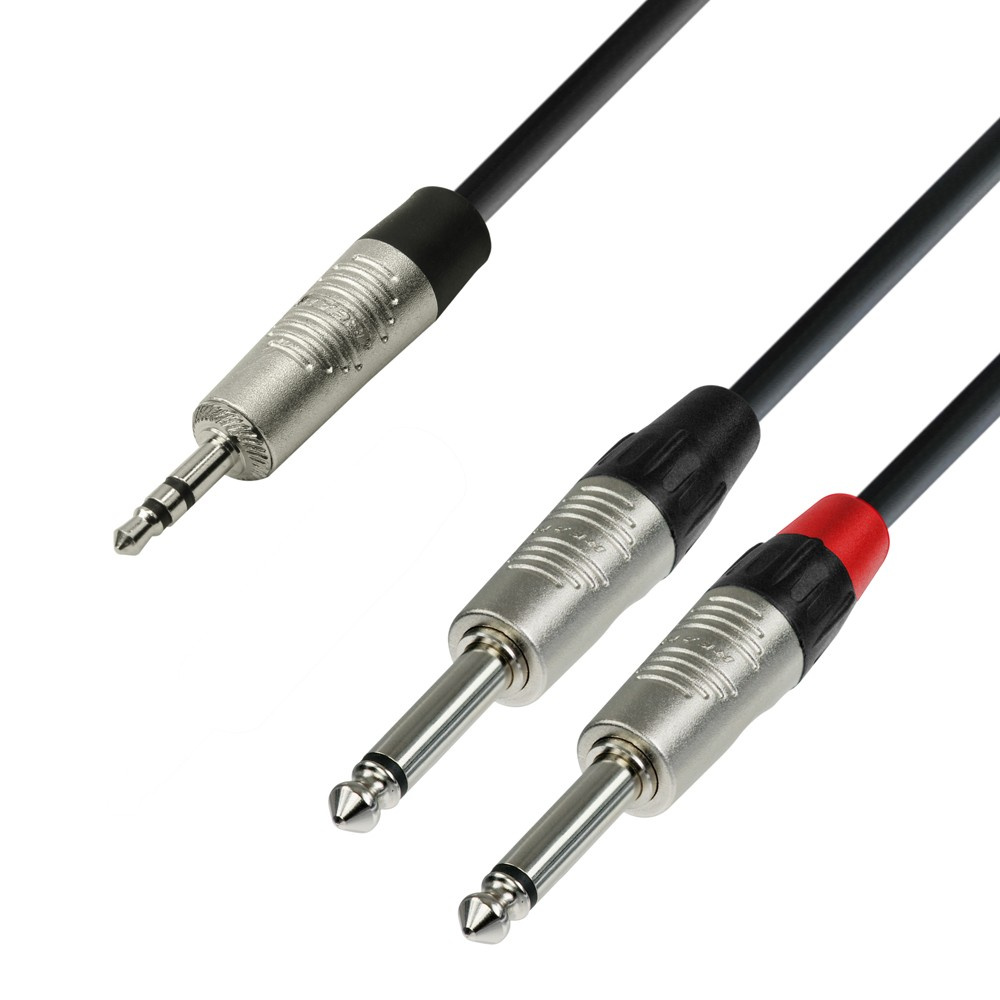 Y-Cable REAN® 1 x minitele stereo till 2 x tele mono. 3 m.