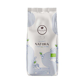 Pedron Caffé - Natura - 100% Arabica - Ekologiska mellan/mörkrostade hela espressobönor - 1000g