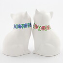 Märta Grunditz (1970s) Two White Cats 15 cm