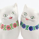 Märta Grunditz (1970s) Two White Cats 15 cm