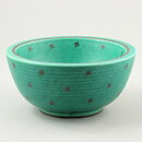 Wilhelm Kåge (Argenta 1959) Green Bowl with Silver Clover Decor 16 cm