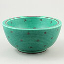 Wilhelm Kåge (Argenta 1959) Green Bowl with Silver Clover Decor 16 cm