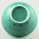 Wilhelm Kåge (Argenta 1959) Green Bowl with Silver Clover Decor 16 cm