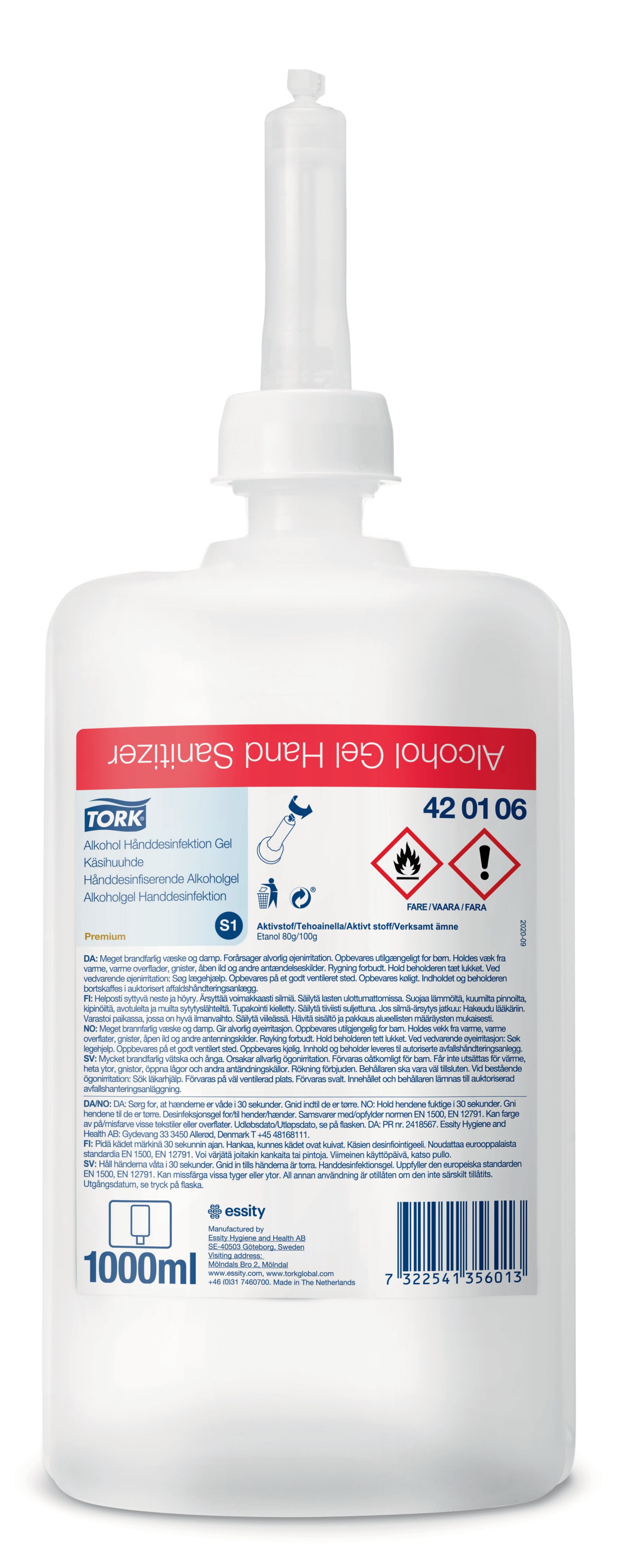 Tork Alkoholgel Handdesinfektion