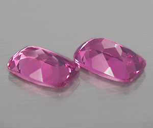 2 impresionantes piedras preciosas de turmalina rosa natural combinadas con un peso total de 1 ct - 2