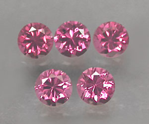5 gemas de espinela rosa natural con corte de diamante redondo de 2,4 mm de alta calidad - 3