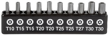 Bitssats torx 25mm 10 delar