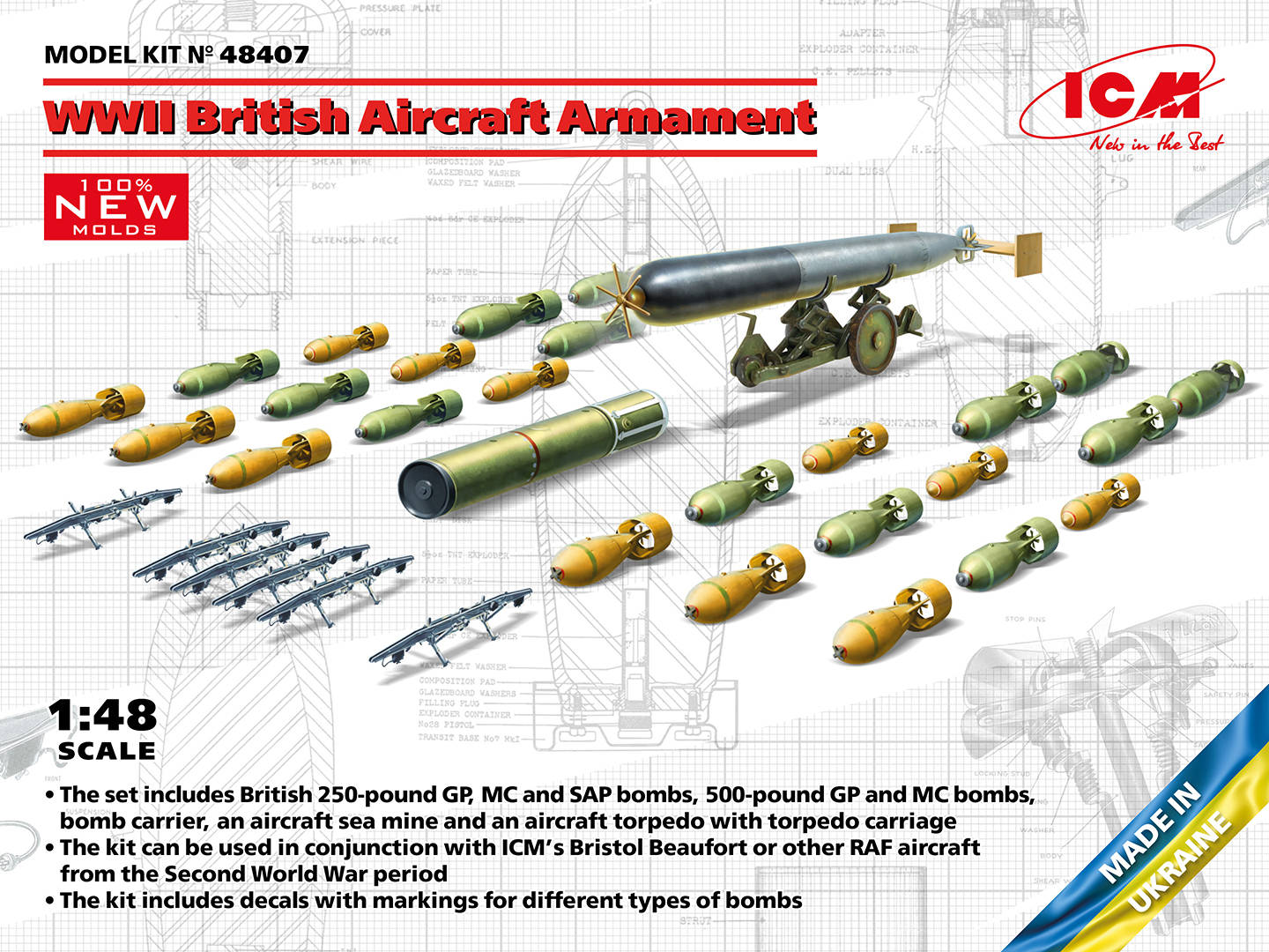 1/48 WWII British Aircraft Armament - 100% new molds